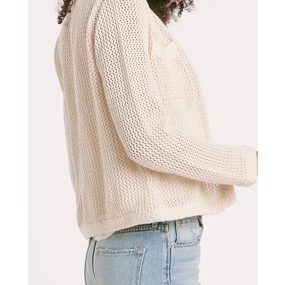 Another Love Filomena Cardigan Sweater Vintage Cream Crocheted XS - Picture 9 of 9